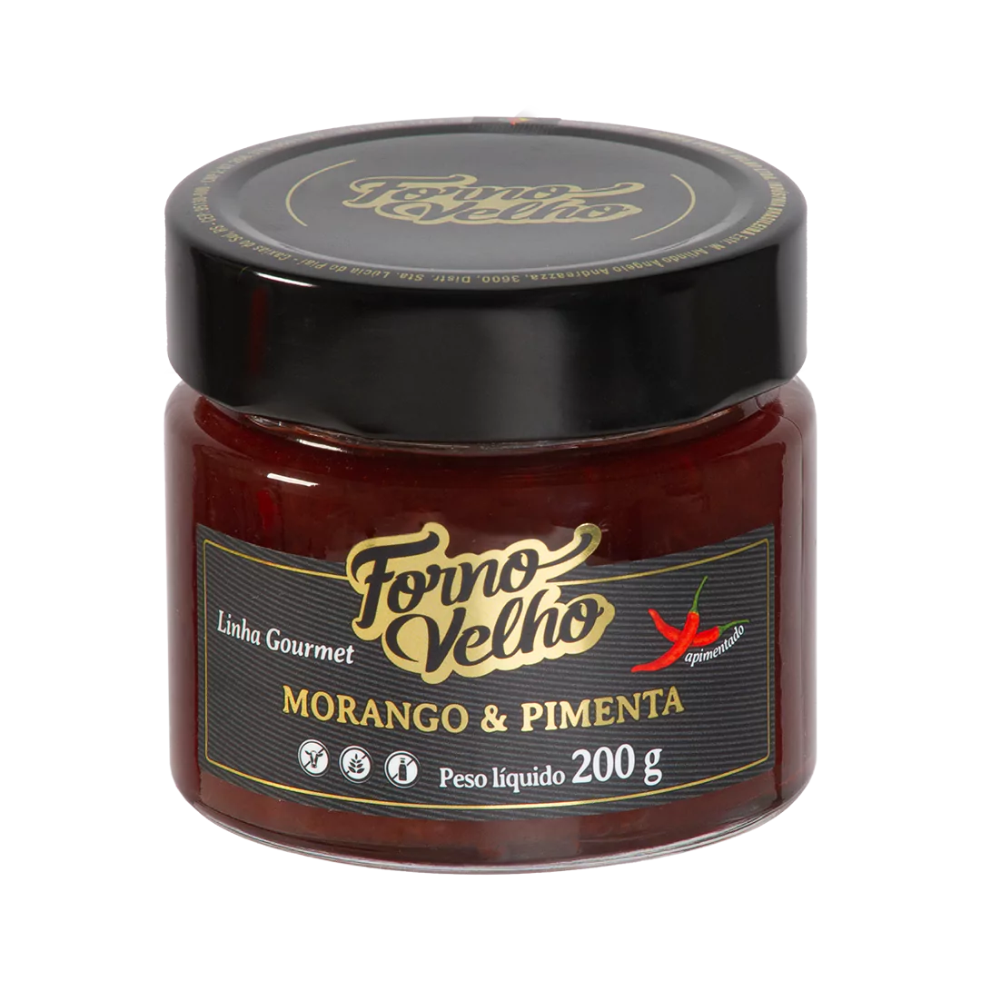 Geléia Morango com Pimenta Toque Natural 200gr - Von Aroma